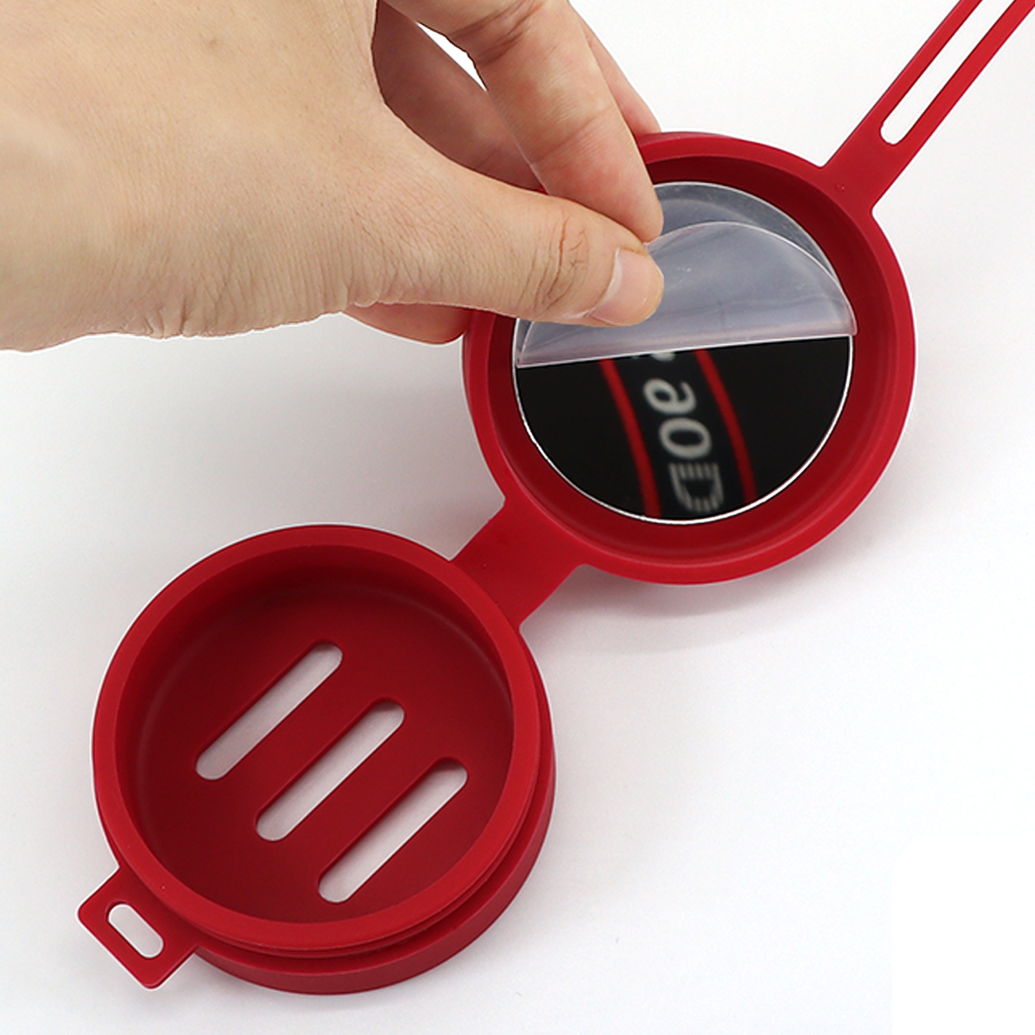 Custom Silicone Powder Puff Organizer With Mirror