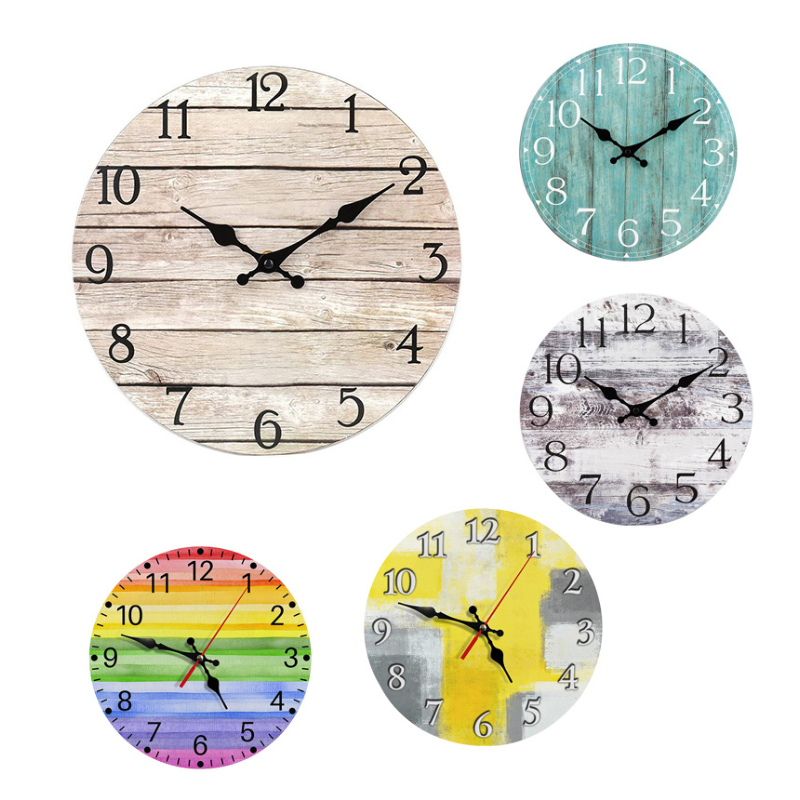 Rustic Coastal Country Wall Clock Decorative for Bedroom Living Room
