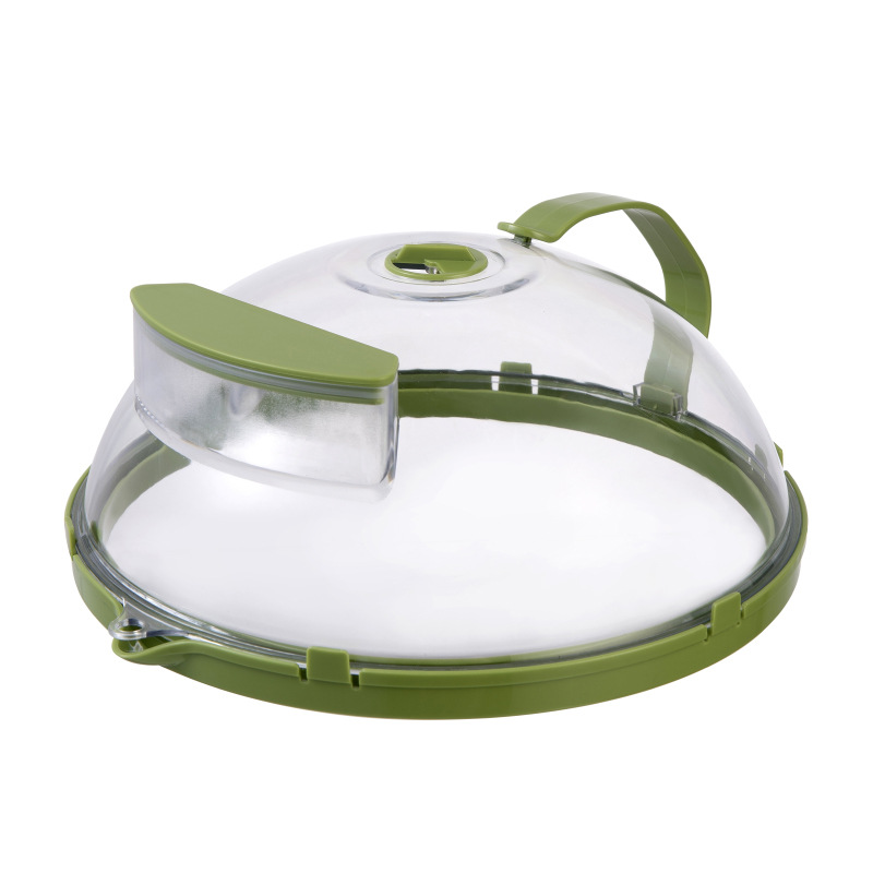 Microwave Food Cover With Water Steamer and Handle