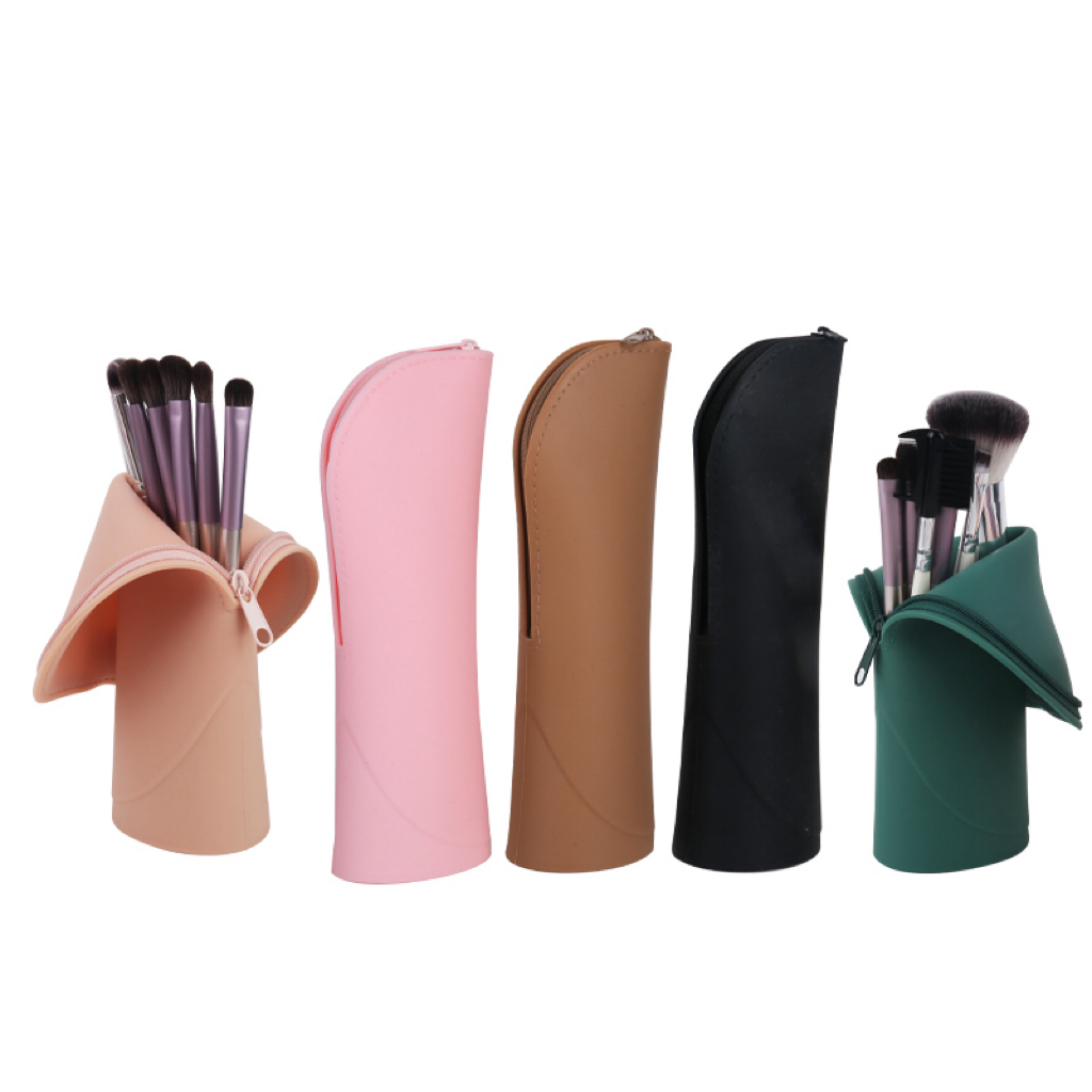 Custom Silicone Vertical Makeup Brush Organizer Bag